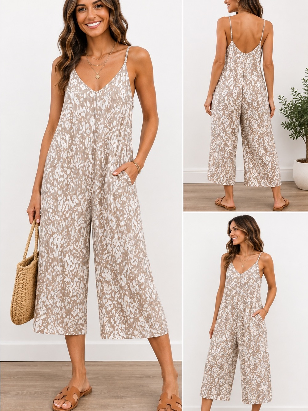 GiGio Abstract Print Wide-Leg Jumpsuit